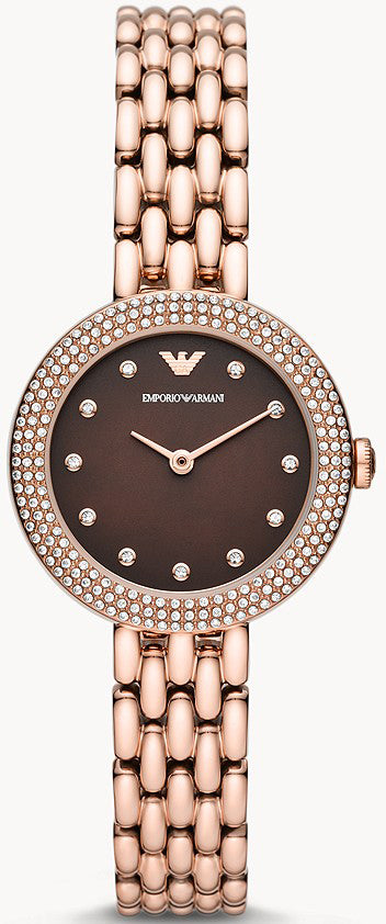 Emporio Armani Watch Two Hand Rose Gold Ladies