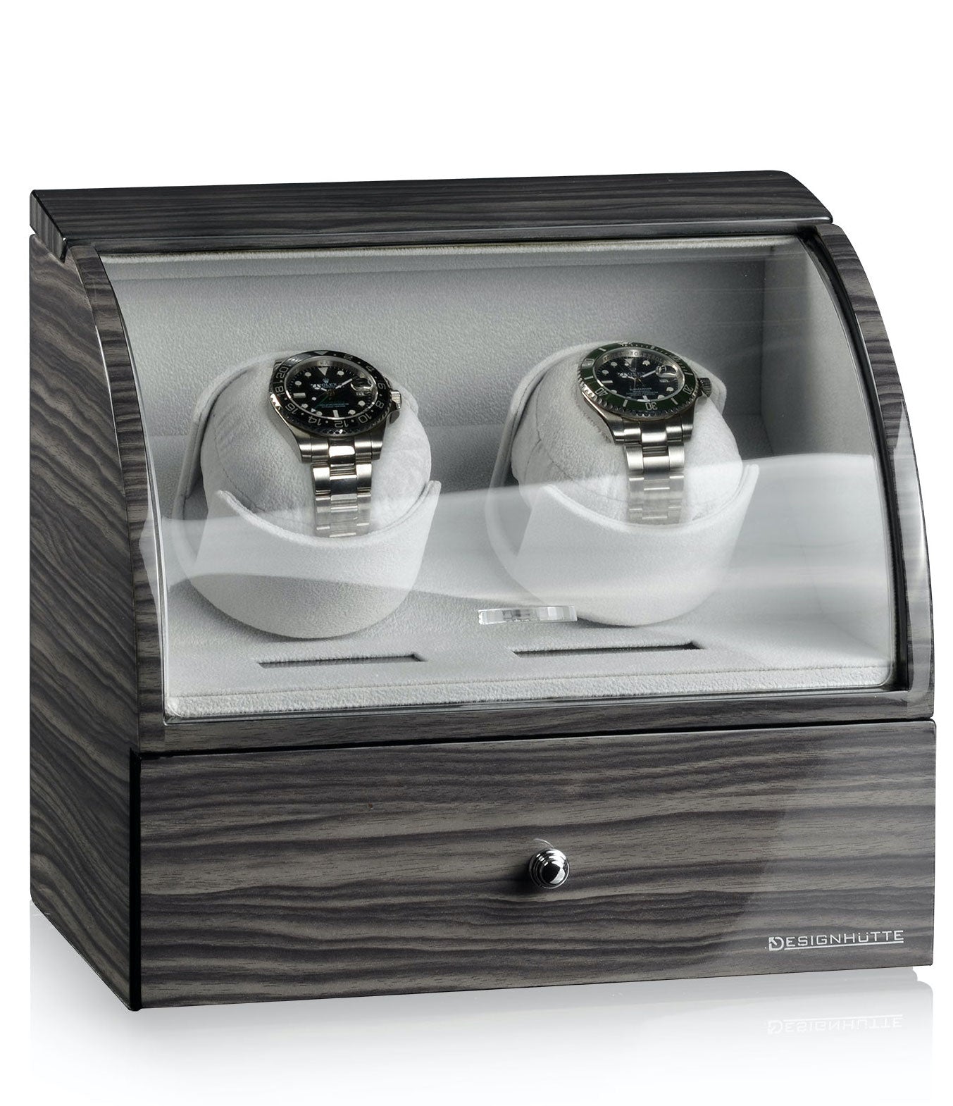 Designhuette Watch Winder Basel 2 Lcd Dark Oak