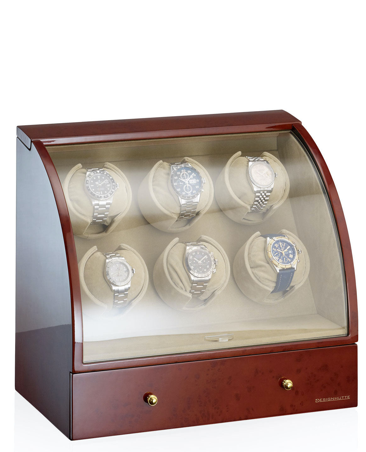 Designhuette Watch Winder Basel 6 Burlwood