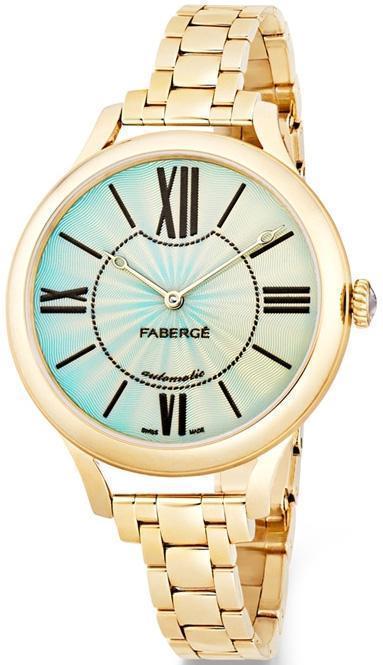 Faberge Watch Flirt 18ct Yellow Gold Turquoise Enamel Dial