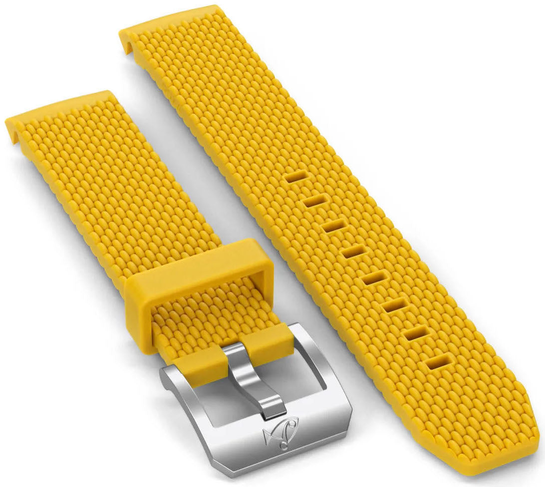 Doxa Strap Sub 200 C-graph Rubber Yellow With Buckle