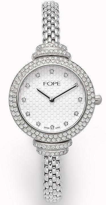 Fope Watch Flexit White Gold Diamonds Medium 14.5cm