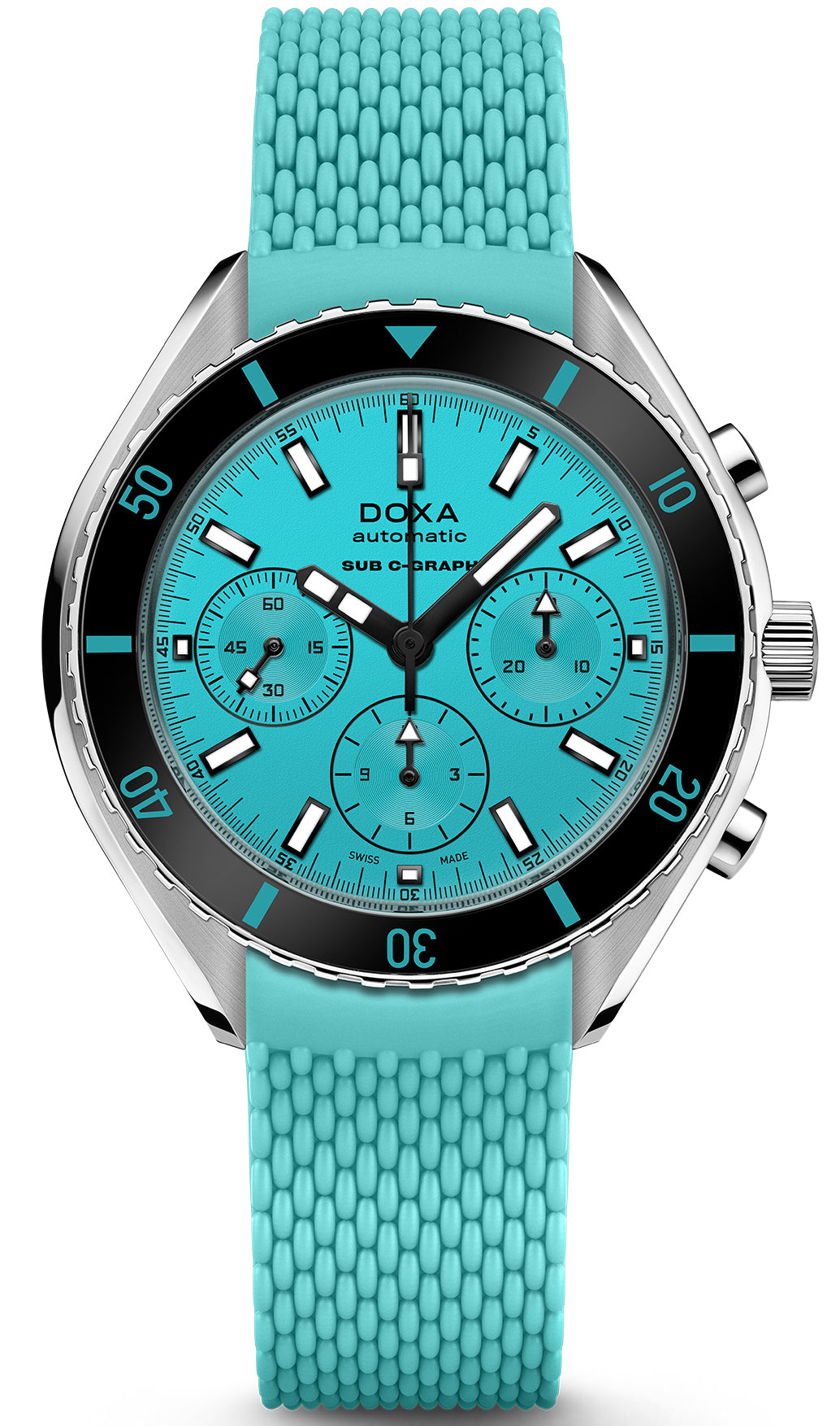 Doxa Sub 200 C-graph Aquamarine Rubber