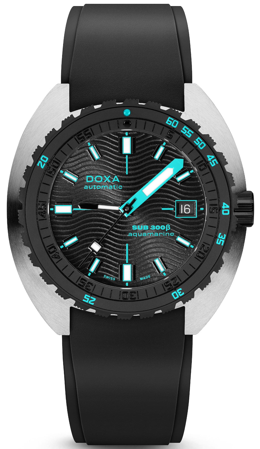 Doxa Sub 300 Beta Ceramic Steel Aquamarine Rubber Black