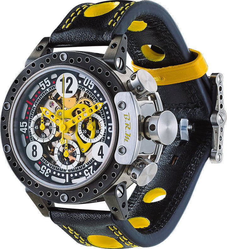 B.r.m. Watch Ddf12-44 Skeleton Yellow Hands