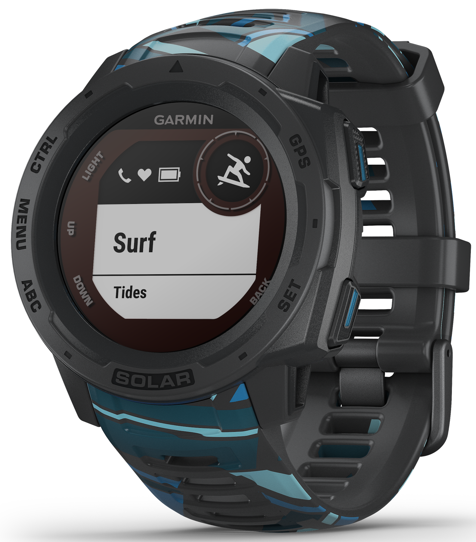Garmin Watch Instinct Solar Surf Edition Pipeline