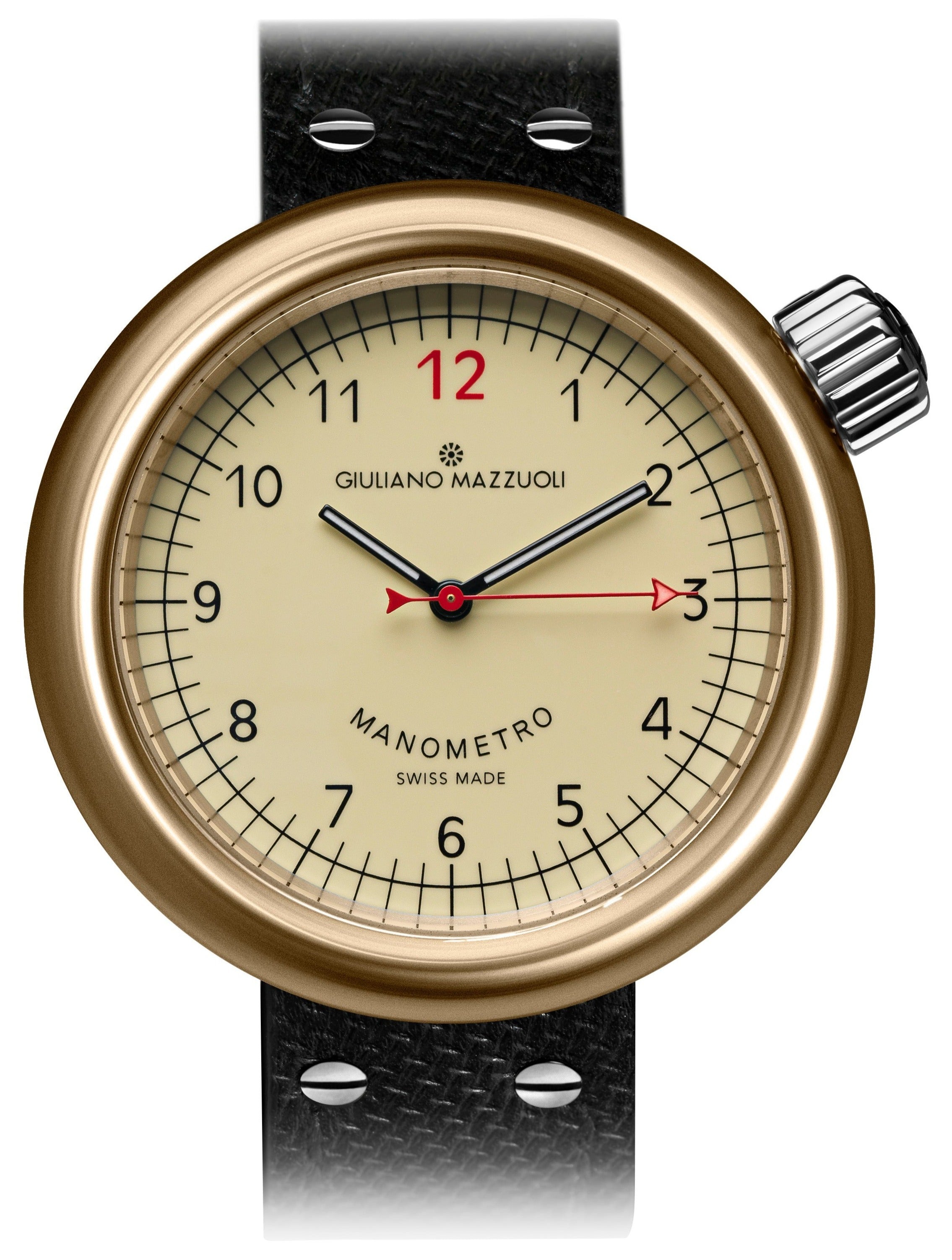 Giuliano Mazuoli Watch Manometro Bronze Ivory