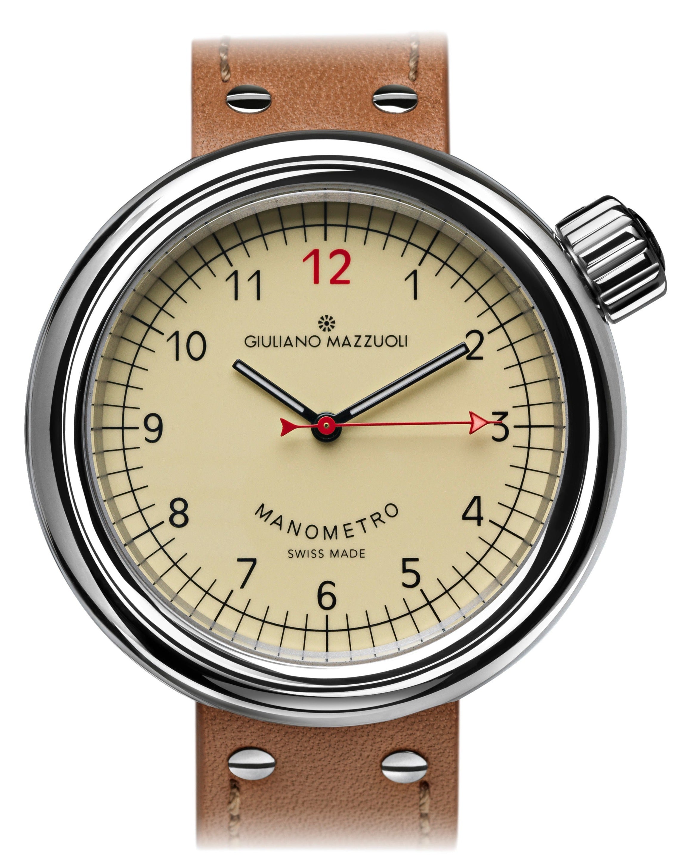 Giuliano Mazuoli Watch Manometro Polished Ivory