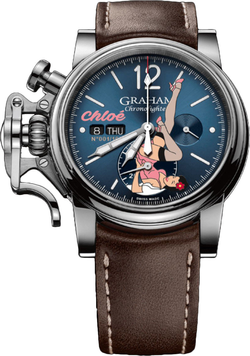 Graham Watch Chronofighter Vintage Nose Art Chloe Limited Edition