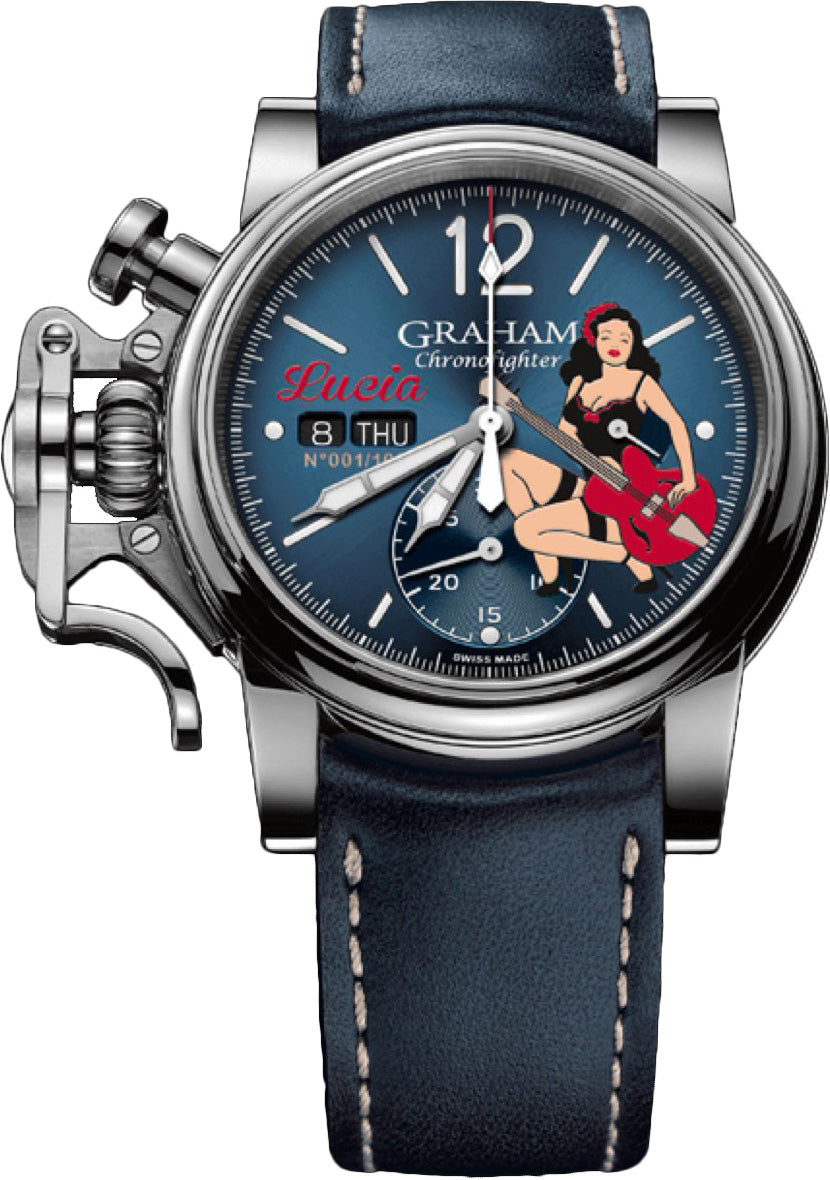 Graham Watch Chronofighter Vintage Nose Art Lucia Limited Edition