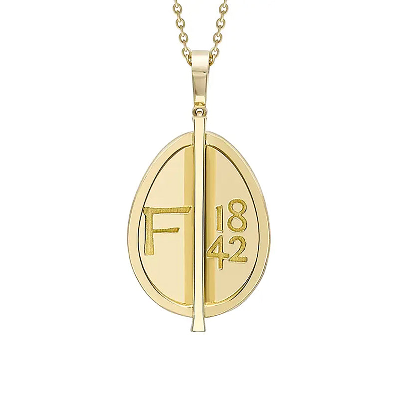 Faberge 1842 18ct Yellow Gold Grande Egg Pendant - Yellow Gold