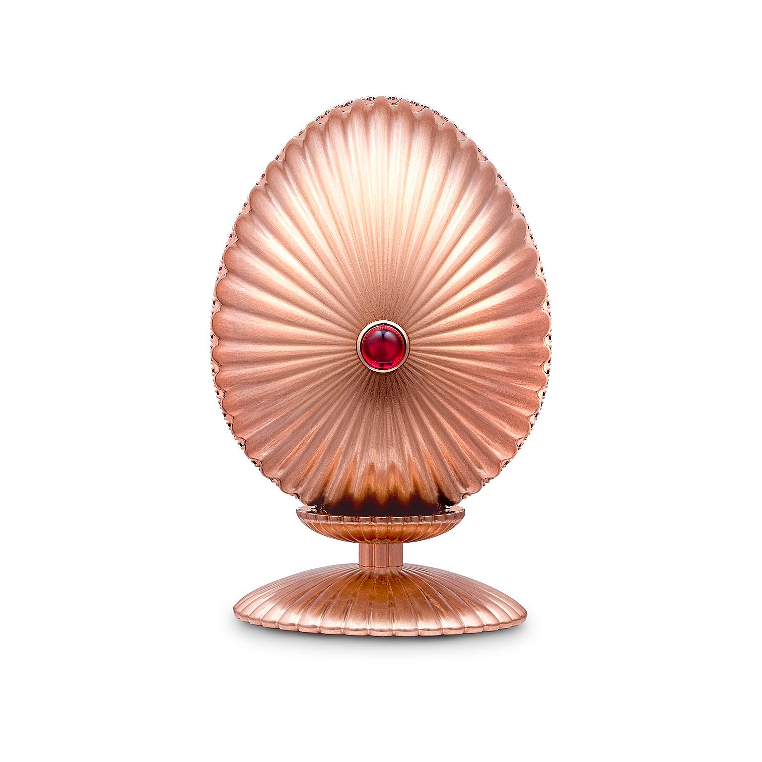 Faberge Colours Of Love 18ct Rose Gold Diamond Ruby Fluted 180 Limited Edition Egg Objet - Rose Gold