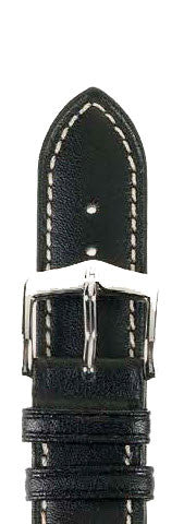 Hirsch Strap Heavy Calf Black Large 22mm