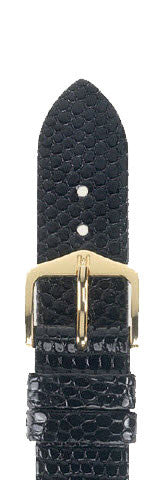 Hirsch Strap Lizard Black Large 20mm