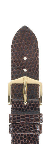 Hirsch Strap Lizard Brown Large 18mm