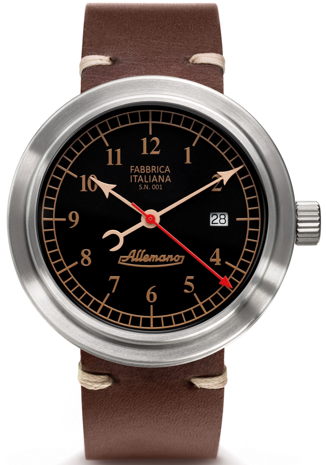 Allemano Watch Day Black Brushed Case