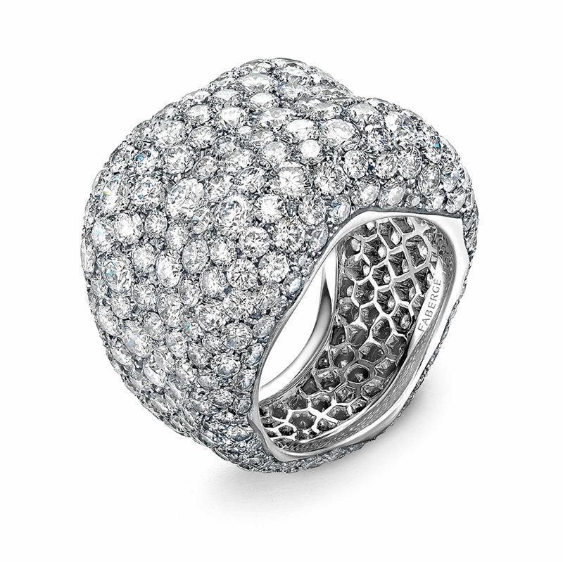 Faberge Emotion 18ct White Gold Diamond Ring - 48