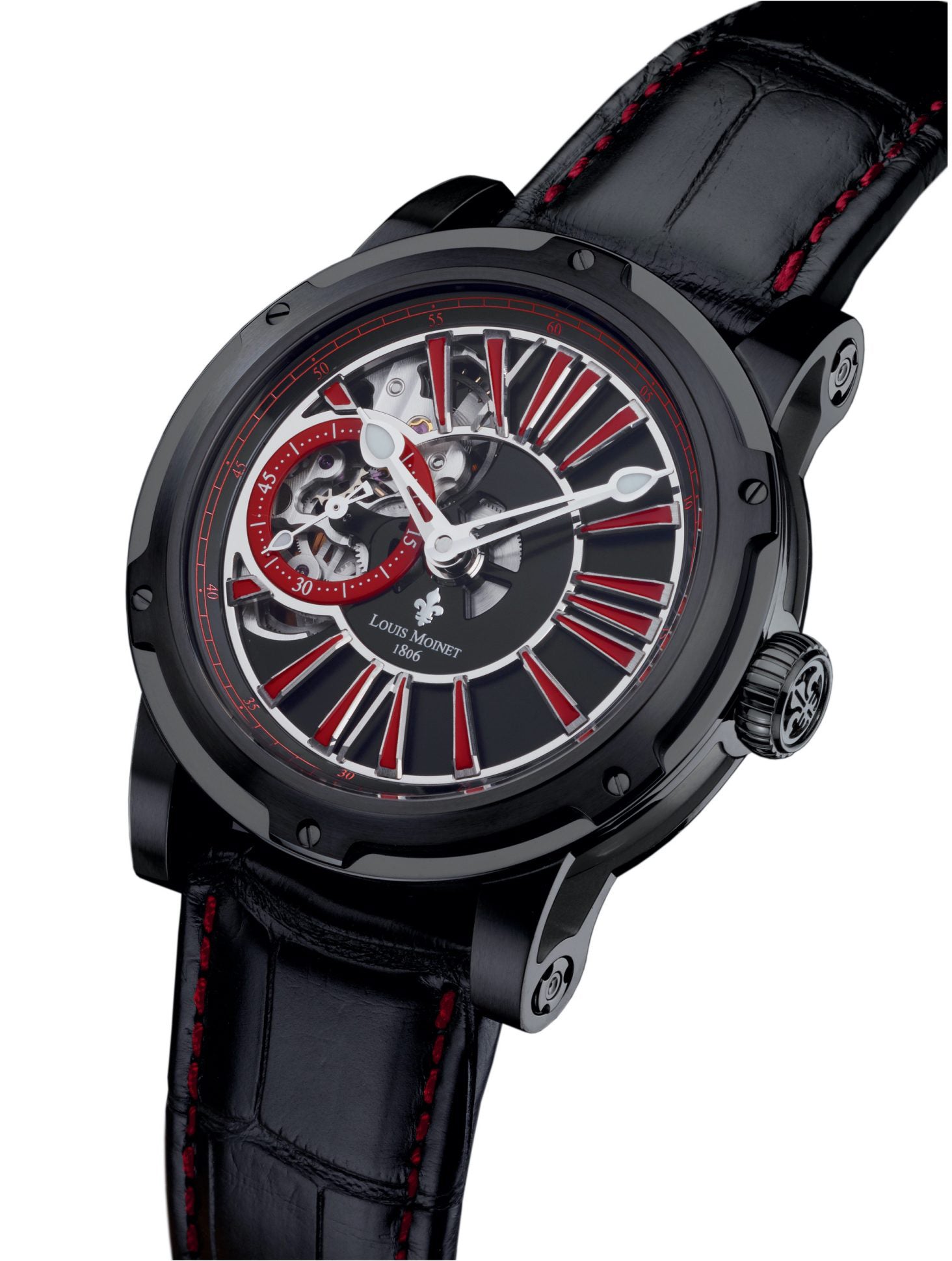 Louis Moinet Watch Metropolis Black Red Limited Edition