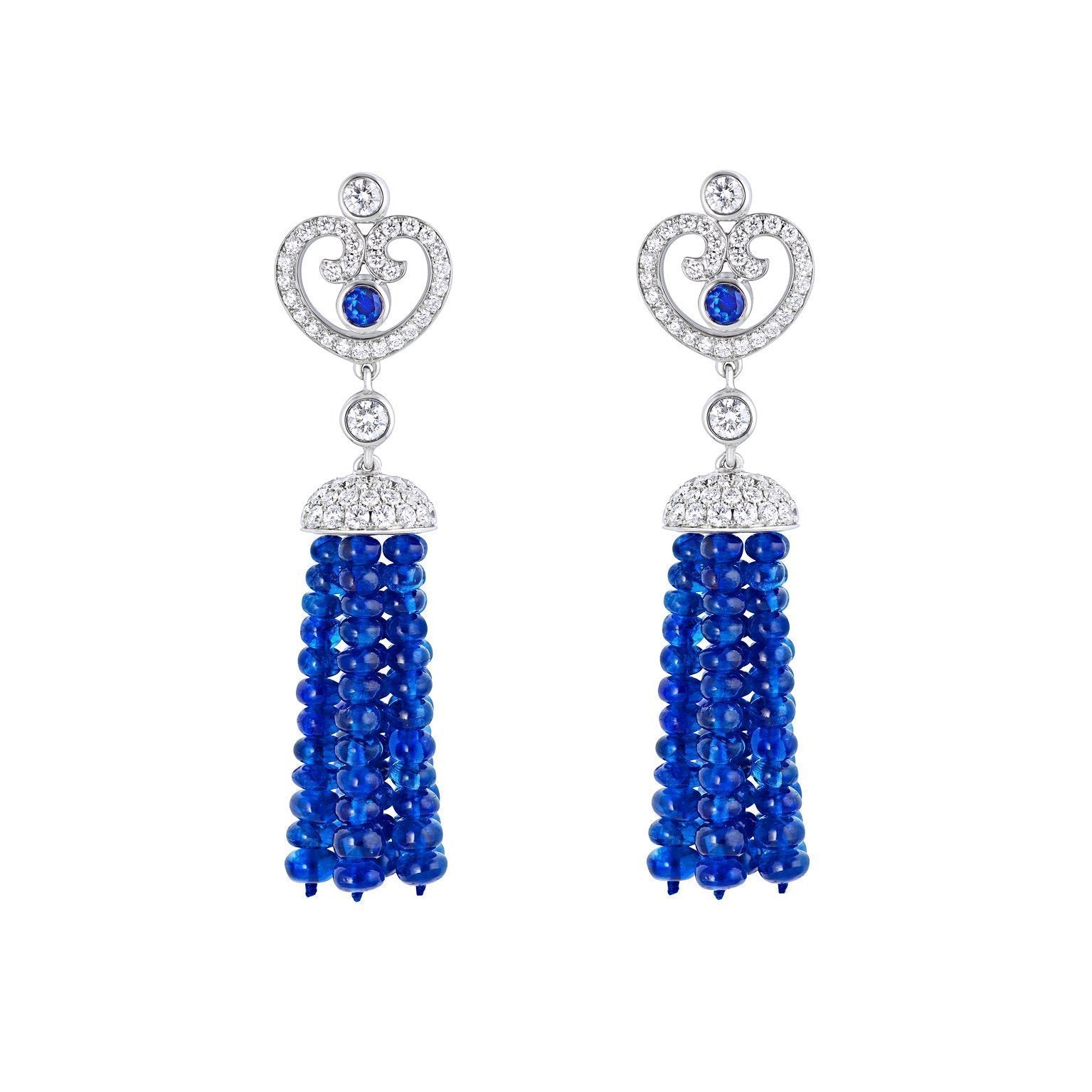 Faberge Imperial Imperatrice Sapphire Tassel Earrings - Gold