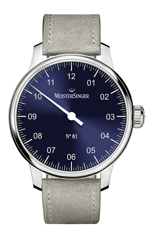 Meistersinger Watch N. 01 Mens Suede Grey