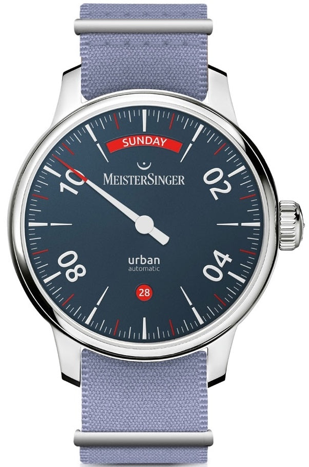 Meistersinger Watch Urban Day Date Blue