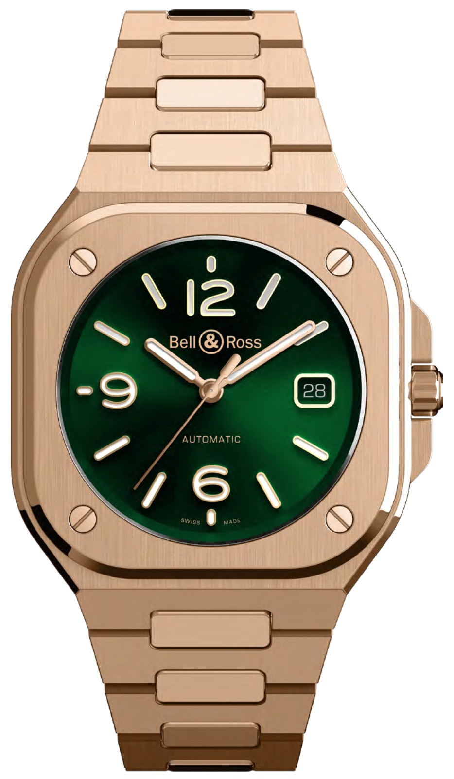 Bell & Ross Br 05 Auto Green Gold Bracelet