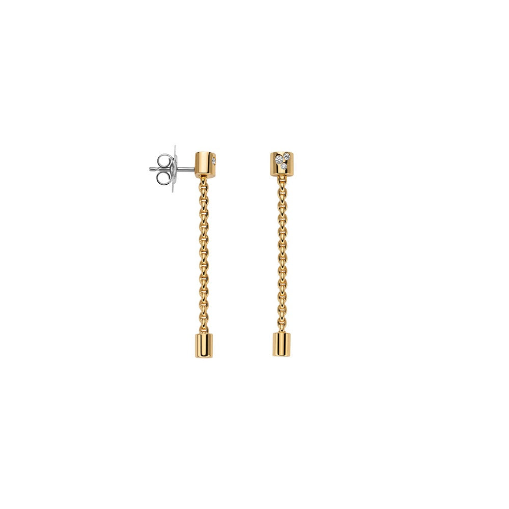 Fope Aria 18ct Yellow Gold 0.09ct Diamond Pendant Earrings - Gold