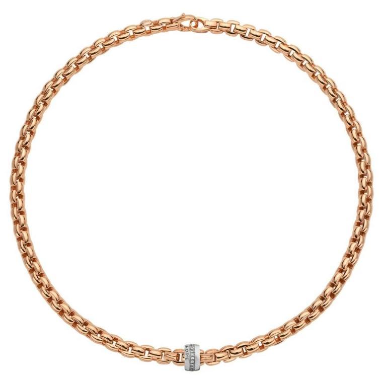 Fope Eka 18ct Rose Gold 0.21ct Diamond Necklace