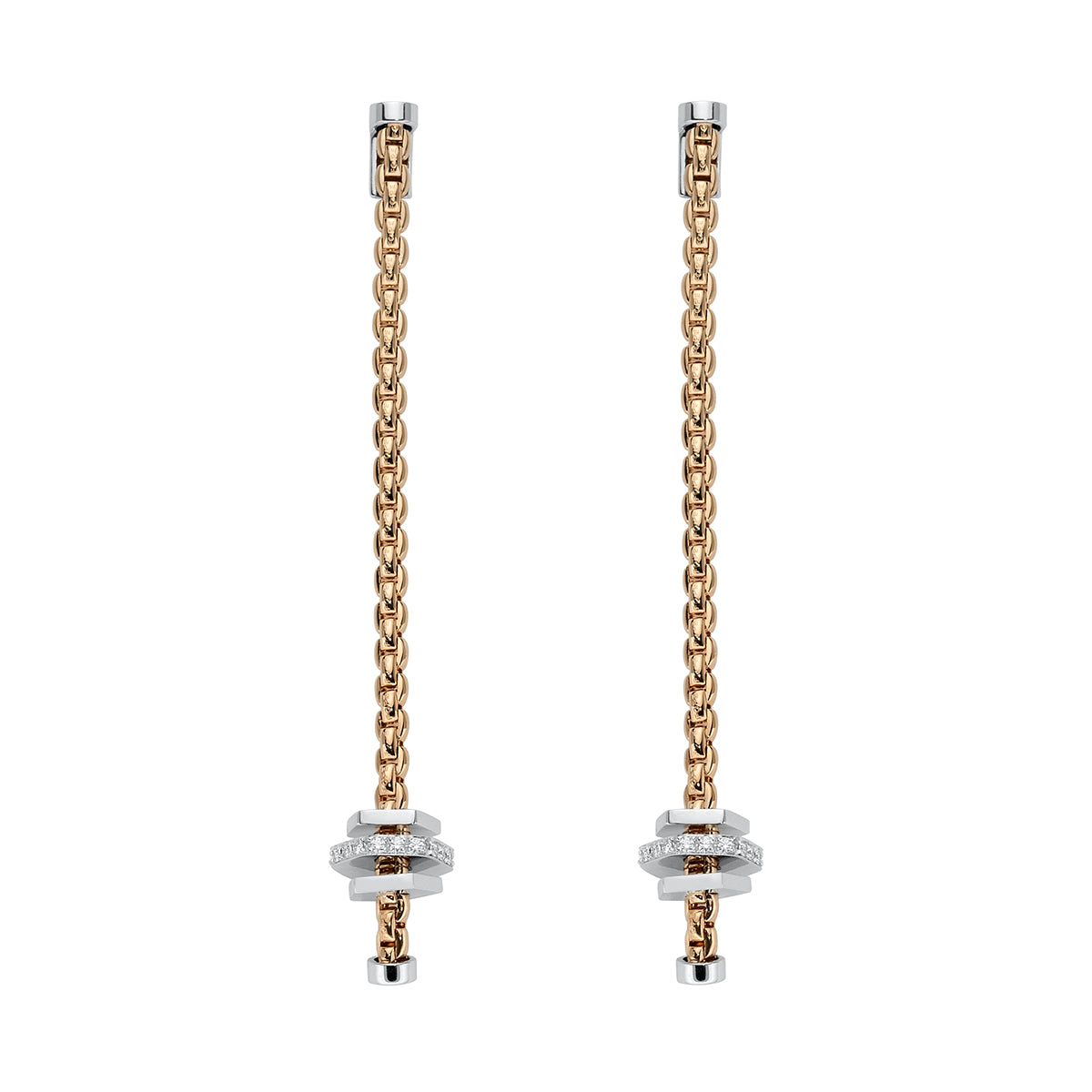 Fope Eka 18ct Rose Gold 0.30ct Diamond Drop Earrings