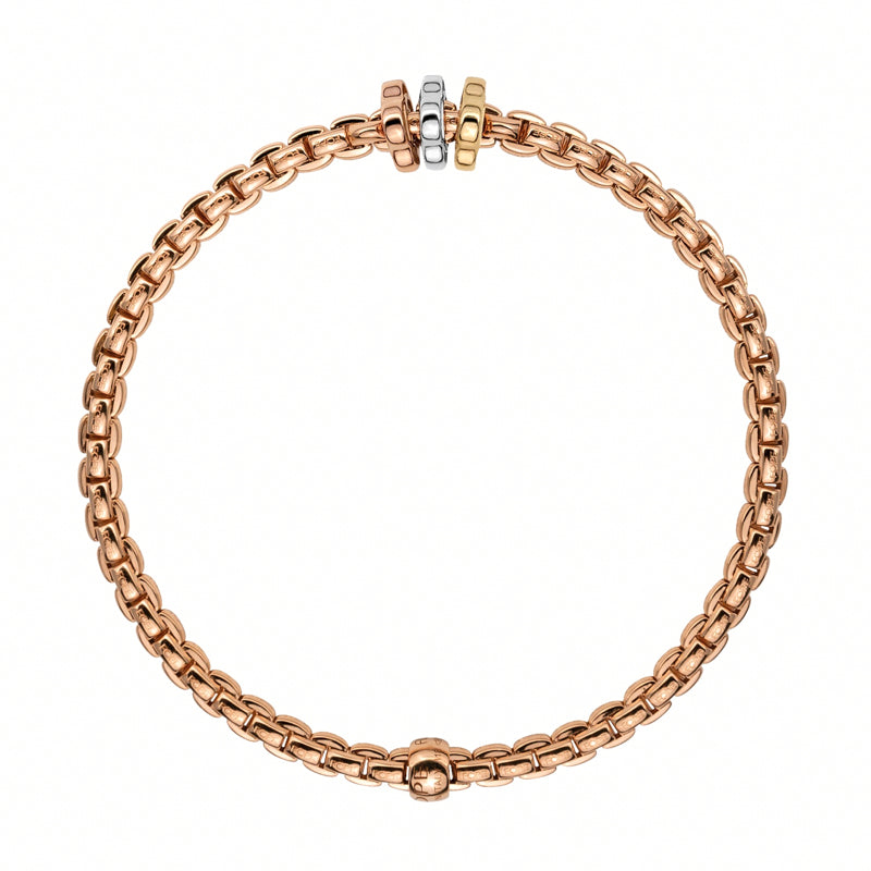 Fope Eka Tiny 18ct Rose Gold Bracelet - L