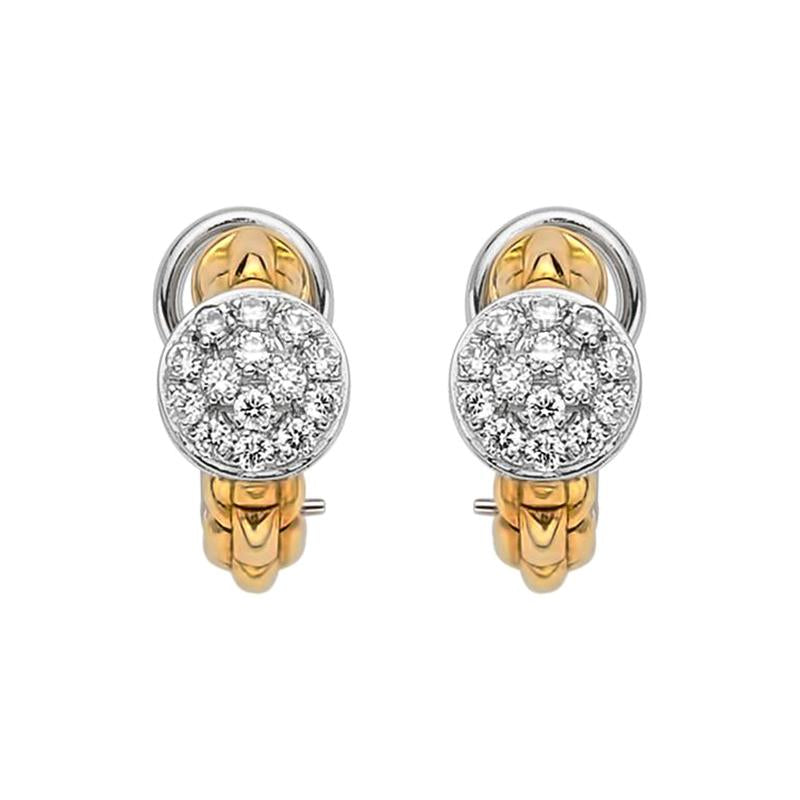 Fope Eka Tiny 18ct Yellow Gold 0.45ct Diamond Earrings