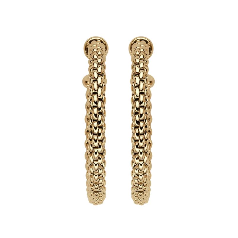 Fope Essentials 18ct Yellow Gold Medium Hoop Earrings