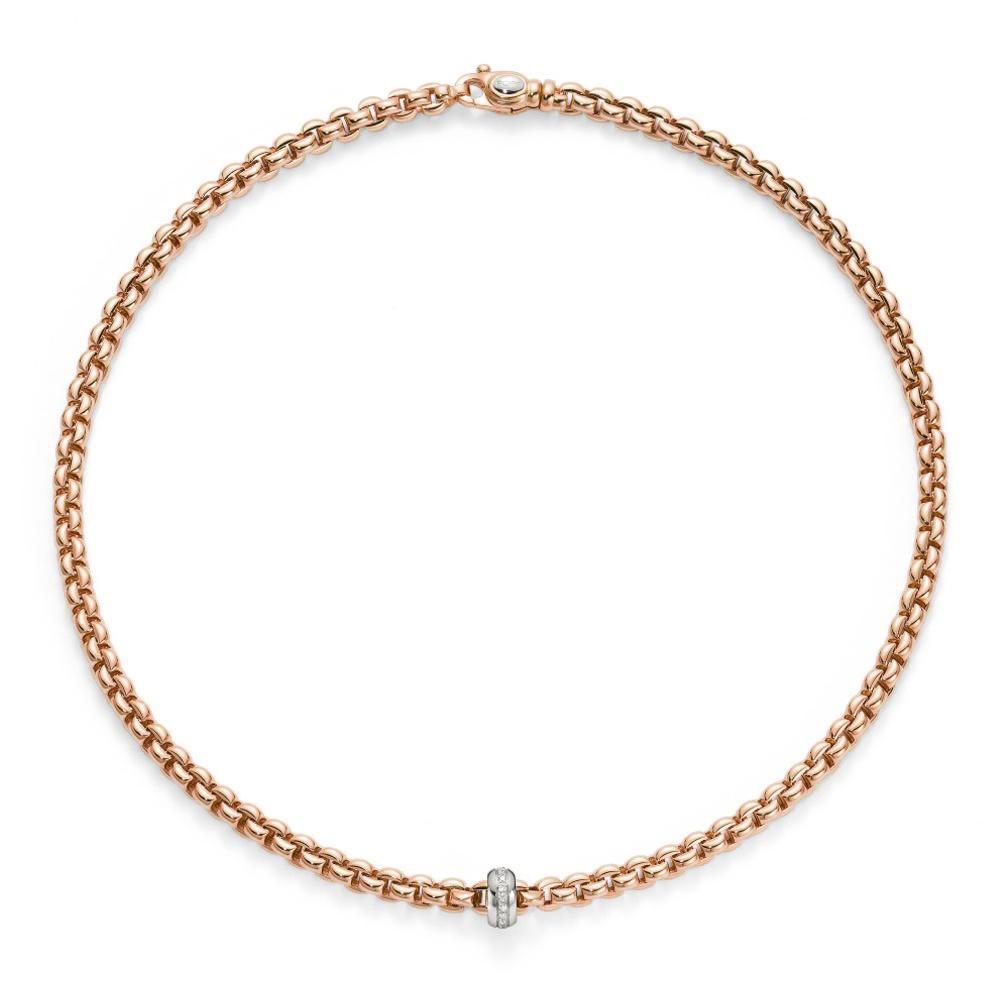 Fope Flex'it Eka 18ct Rose Gold Diamond Necklace