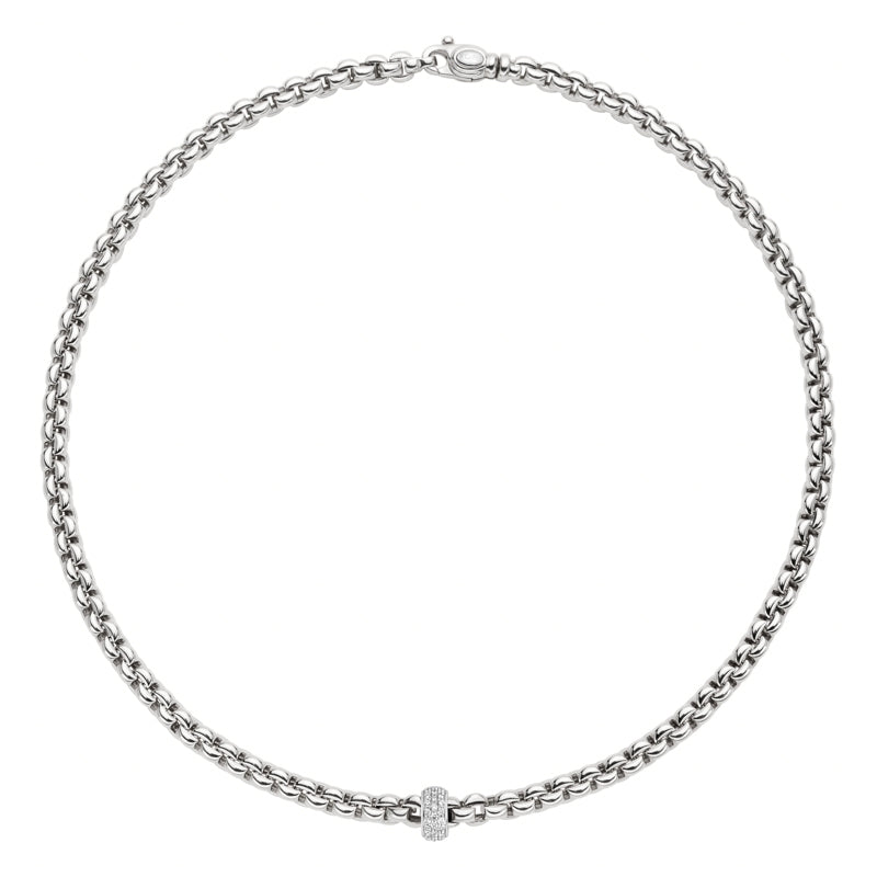 Fope Flex'it Eka 18ct White Gold 0.37ct Diamond Necklace