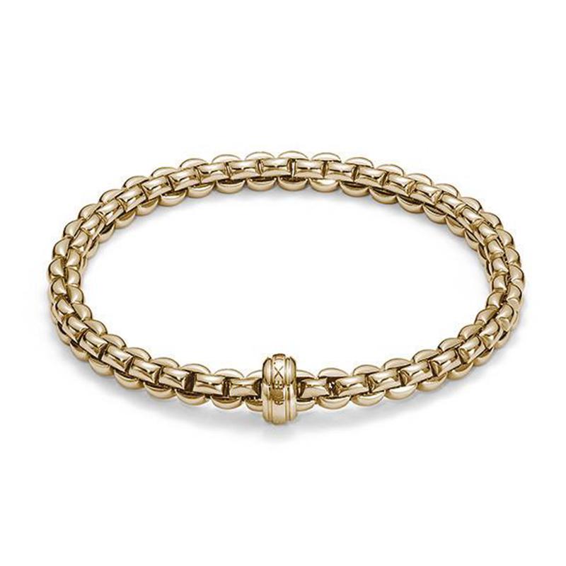 Fope Flex'it Eka 18ct Yellow Gold Bracelet - Xl