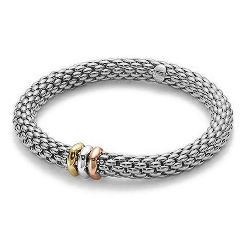 Fope Flex'it Love Nest 18ct White Gold Bracelet - M