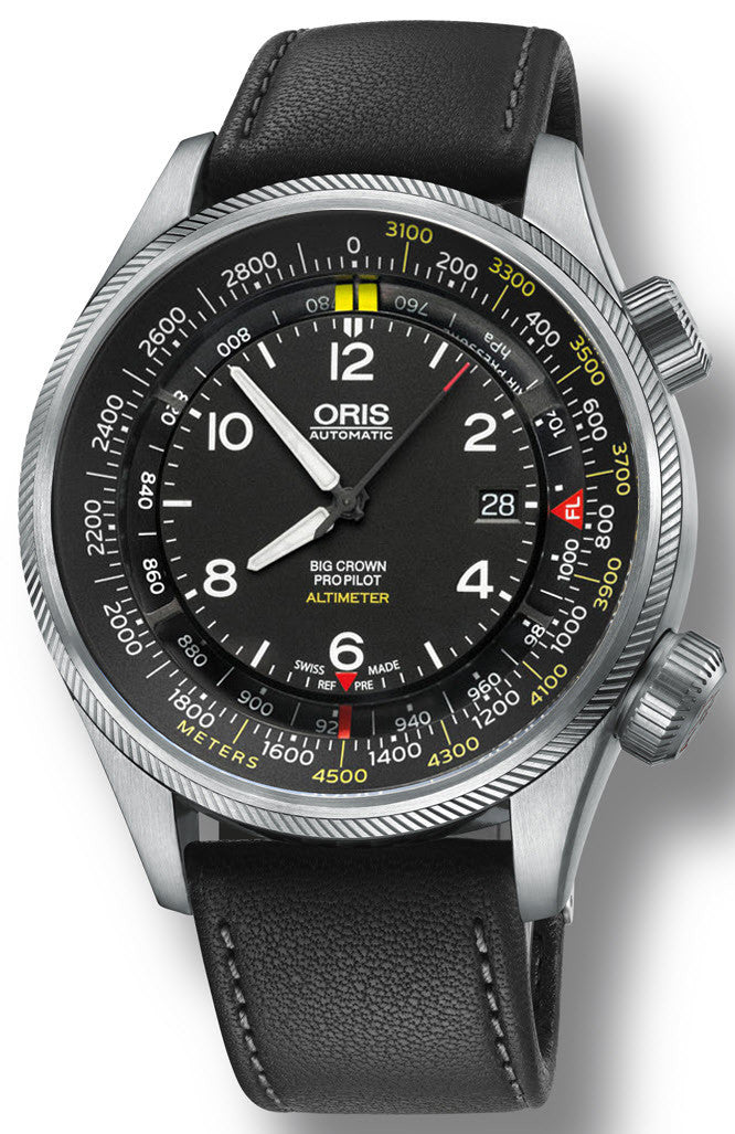 Oris Watch Big Crown Propilot Altimeter Meters Leather