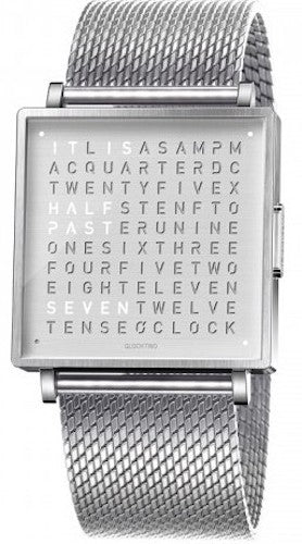 Qlocktwo Watch W35 Fine Steel Milanaise Bracelet