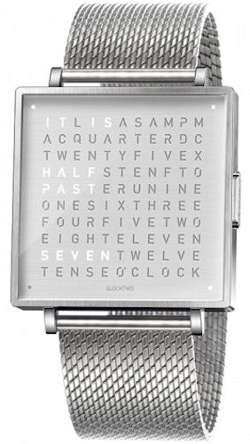 Qlocktwo Watch W39 Fine Steel Milanaise Bracelet