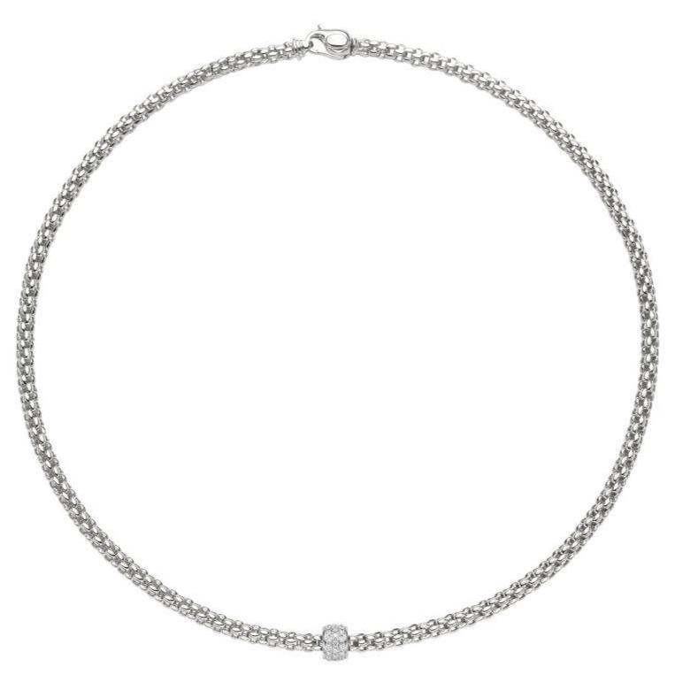 Fope Flex'it Solo 18ct White Gold 0.29ct Diamond Necklace