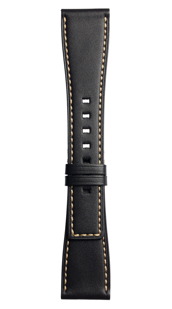 BellandRoss Strap Br S Black Calfskin Medium