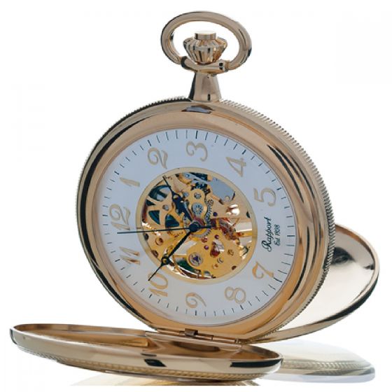 Rapport Pocket Watch Half Hunter Gold Plated