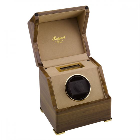 Rapport Watch Winder Perpetua Iii Single Touch Screen Walnut Finish