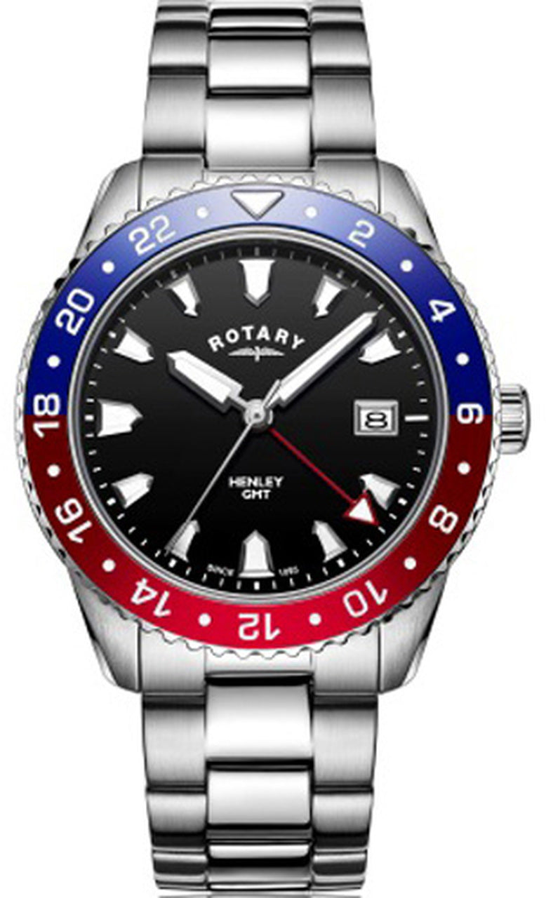 Rotary Watch Henley Gmt Mens