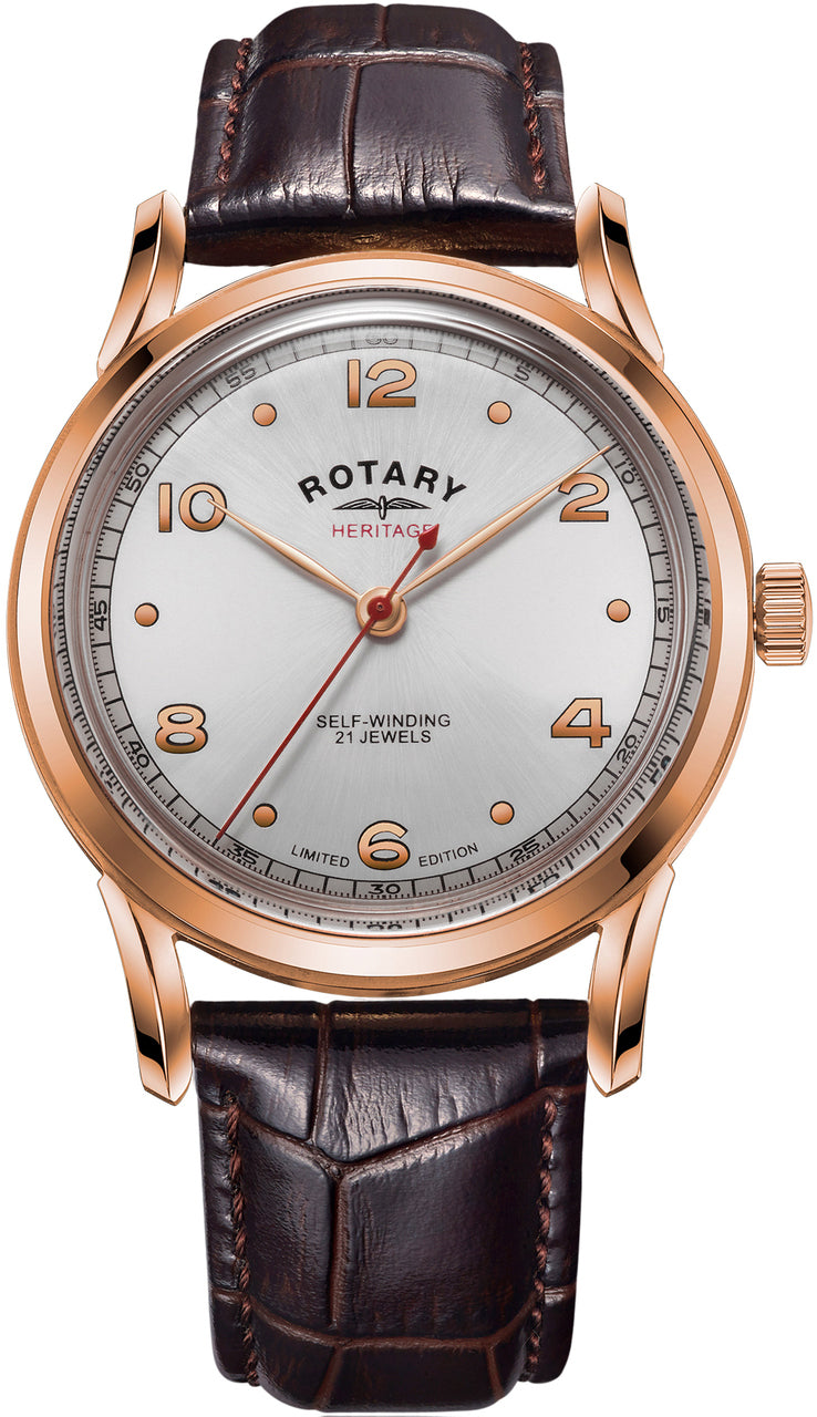 Rotary Watch Heritage Rose Gold Pvd Limited Edition