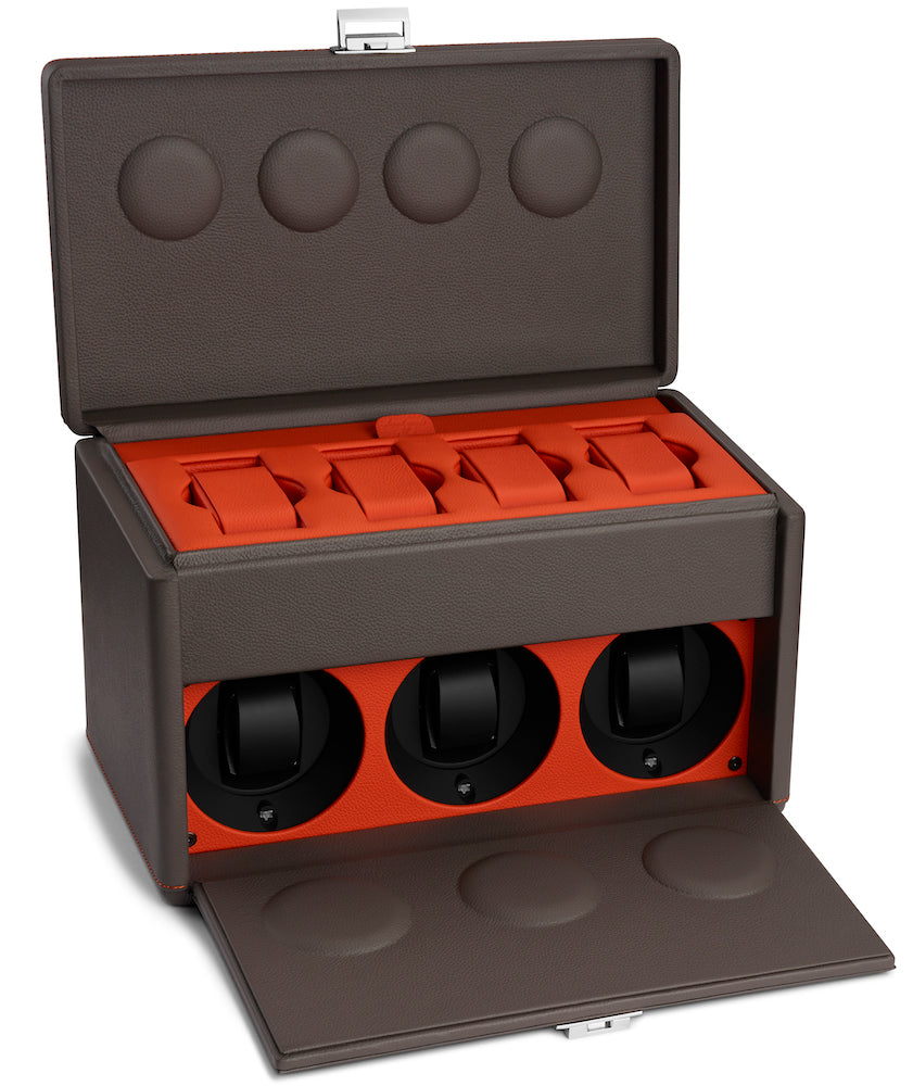 Scatola Del Tempo Watch Winder 7rt Grey Orange