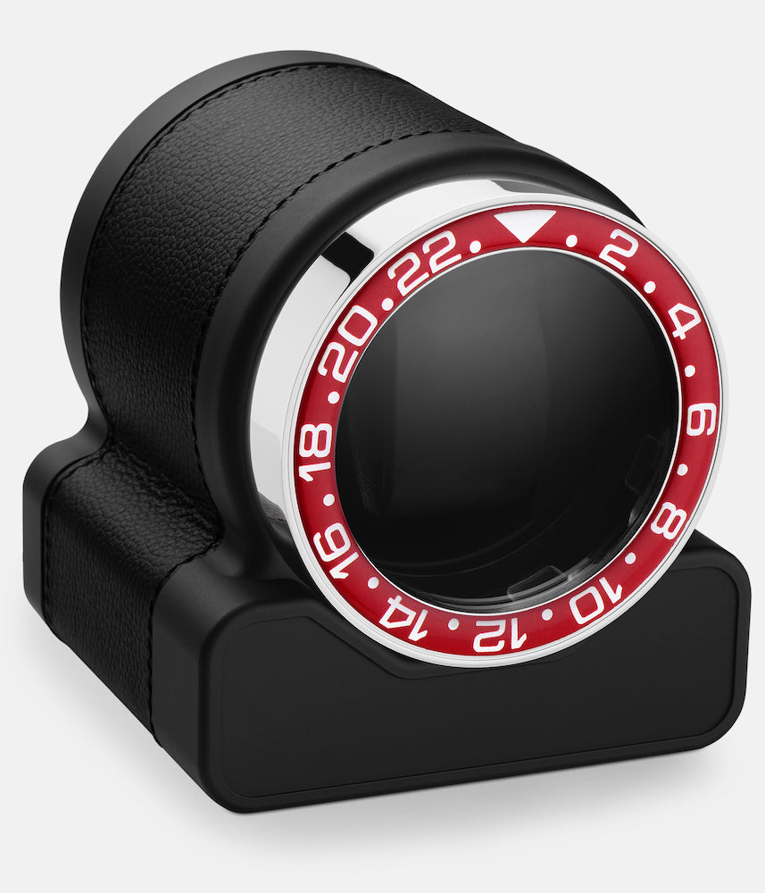 Scatola Del Tempo Watch Winder Rotor One Black Red Bezel