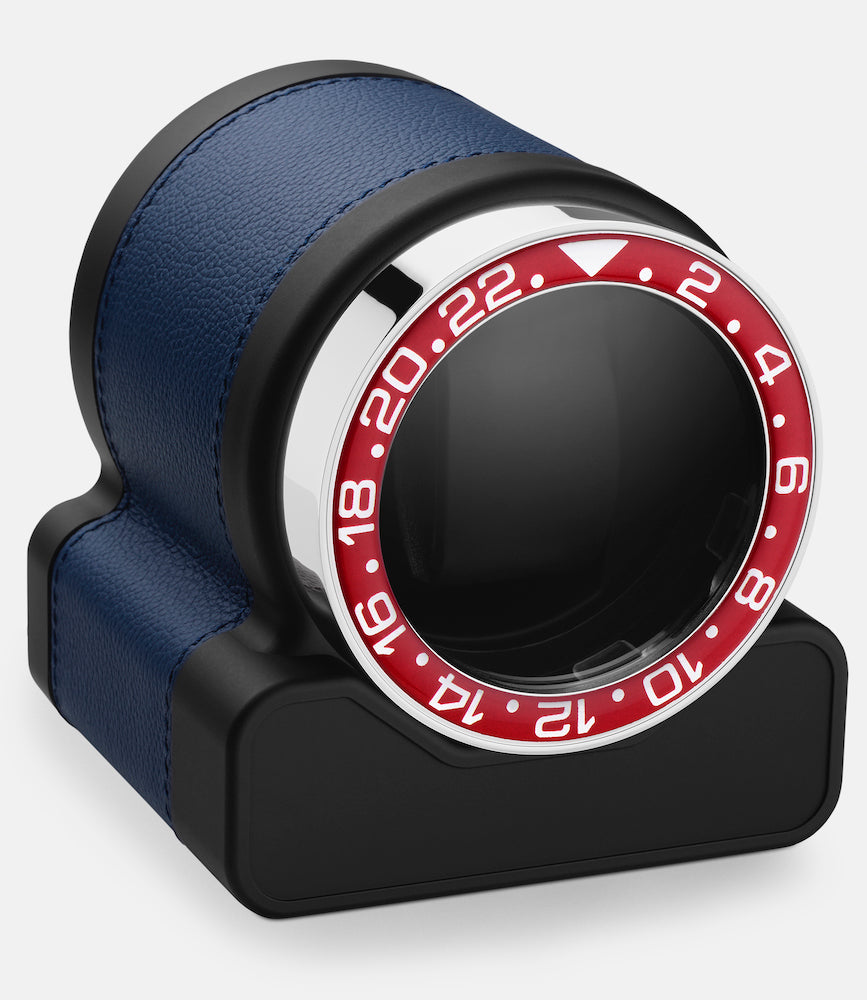 Scatola Del Tempo Watch Winder Rotor One Blue Red Bezel