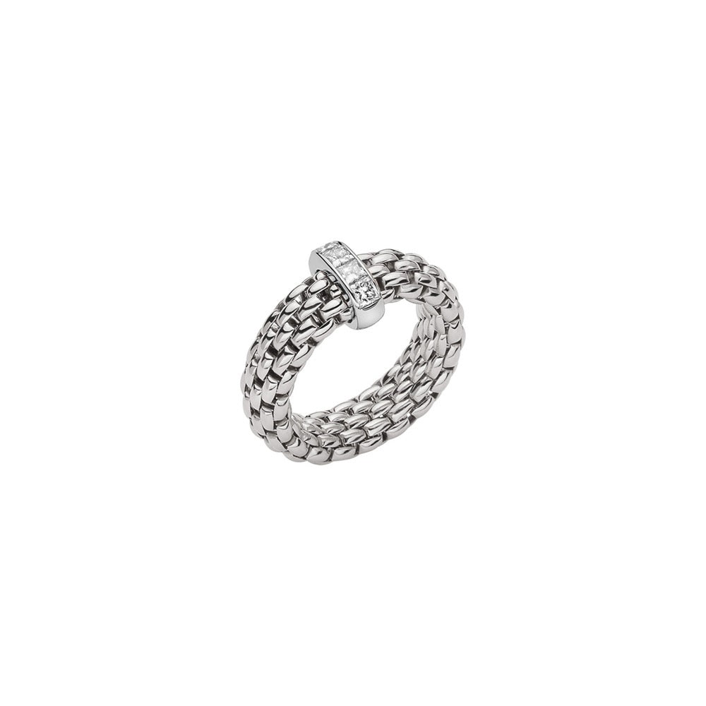 Fope Vendome 18ct White Gold 0.35ct Diamond Ring - L