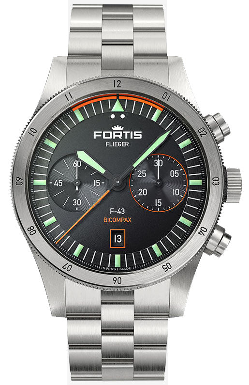 Fortis Flieger F-43 Bicompax Bracelet